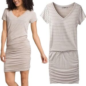 Prana Foundation Dress XS Gray Striped